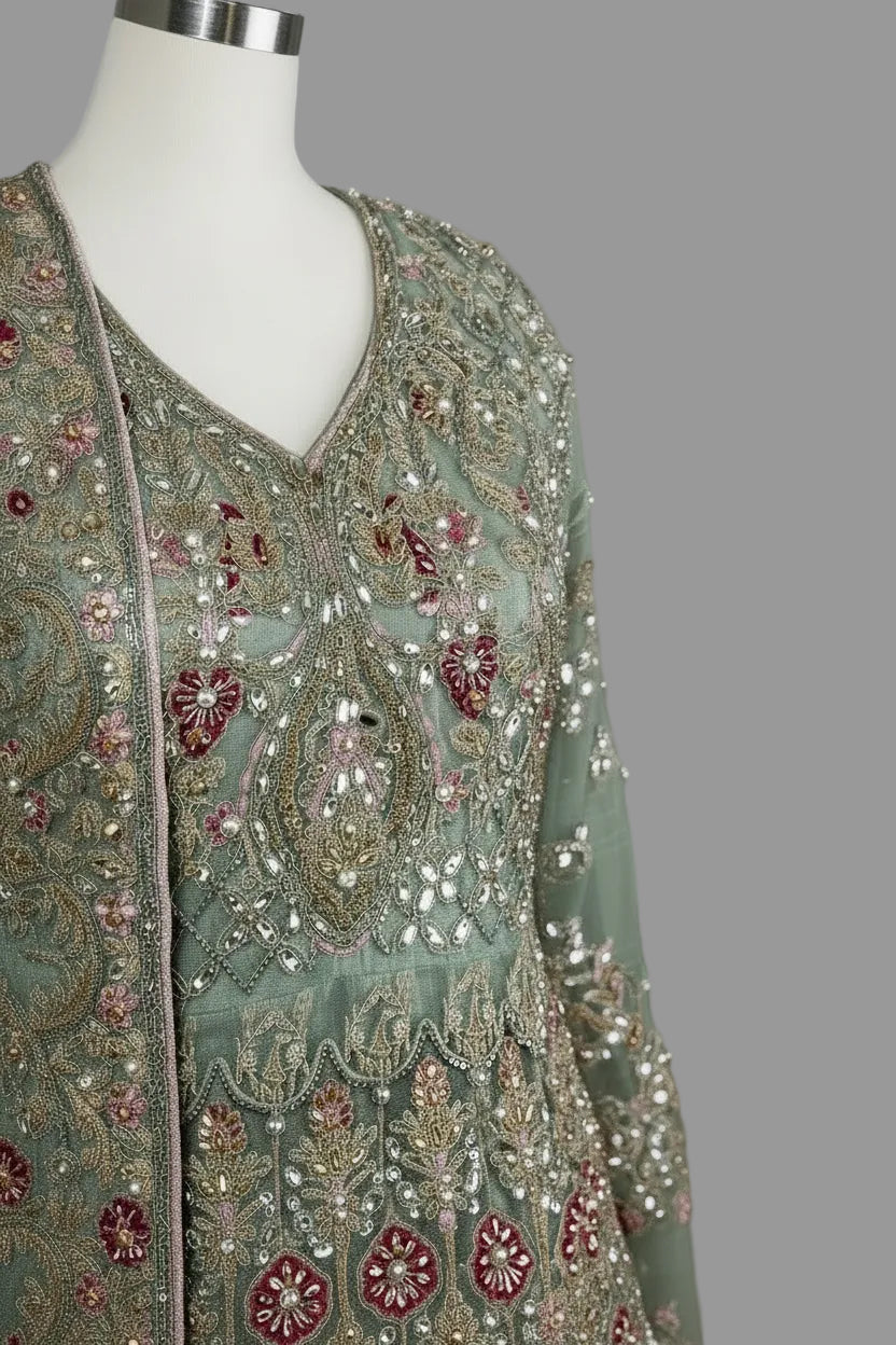 Luxury Embroidered Formal Dress with Dupatta
