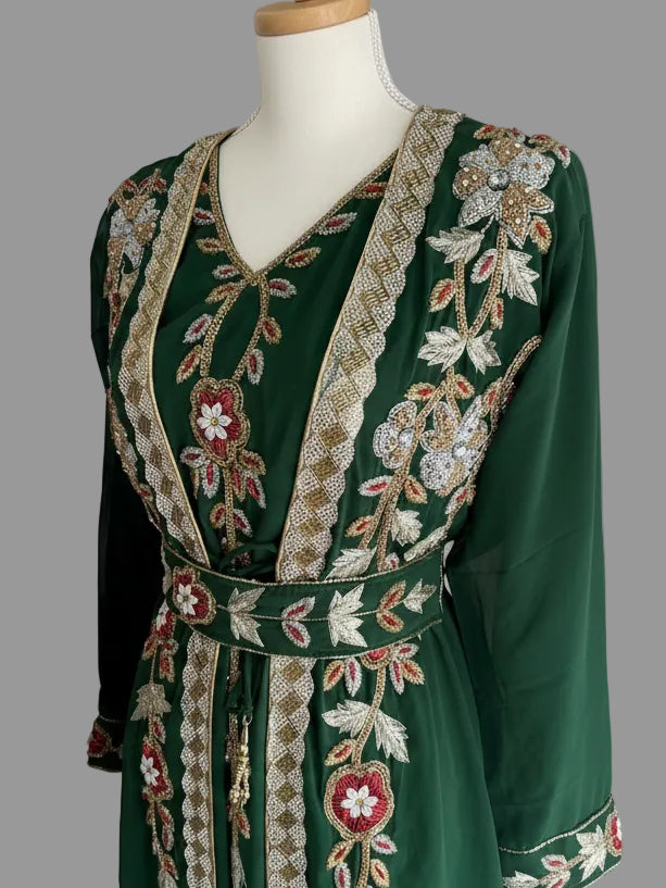 Green Moroccan kaftan